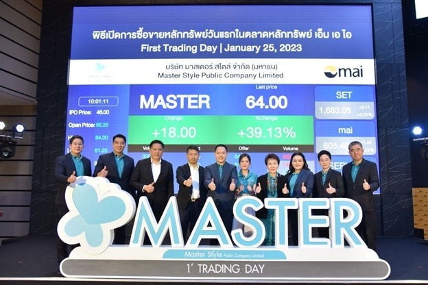 MASTER เริ่มซื้อขายในตลาดหลักทรัพย์ เอ็ม เอ ไอ วันแรก